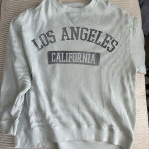 Aerie Los Angeles waffle crewneck  sweatshirt